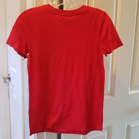 1901 By Nordstrom Christmas Holiday Graphic Print Nice-ish T-shirt Red - Picture 5 of 5